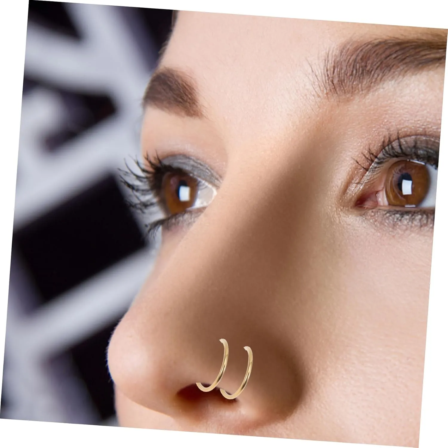 Stainless Steel Nose Rings for Women Spiral Hoop Nose Jewelry Steel Durable and Skin Friendly