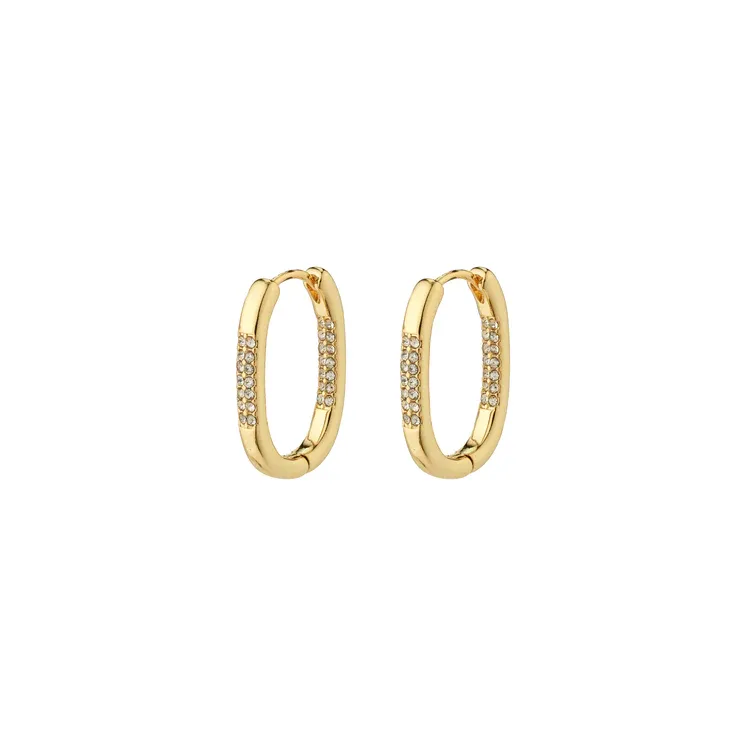 Star Recycled Hoops | Gold Plated
