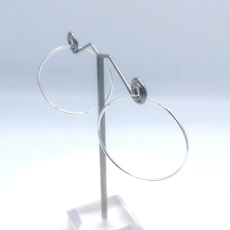 Sterling Silver 35mm Hoop Earrings