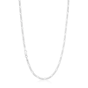Sterling Silver 55cm 1:3 Figaro 80 Gauge Chain
