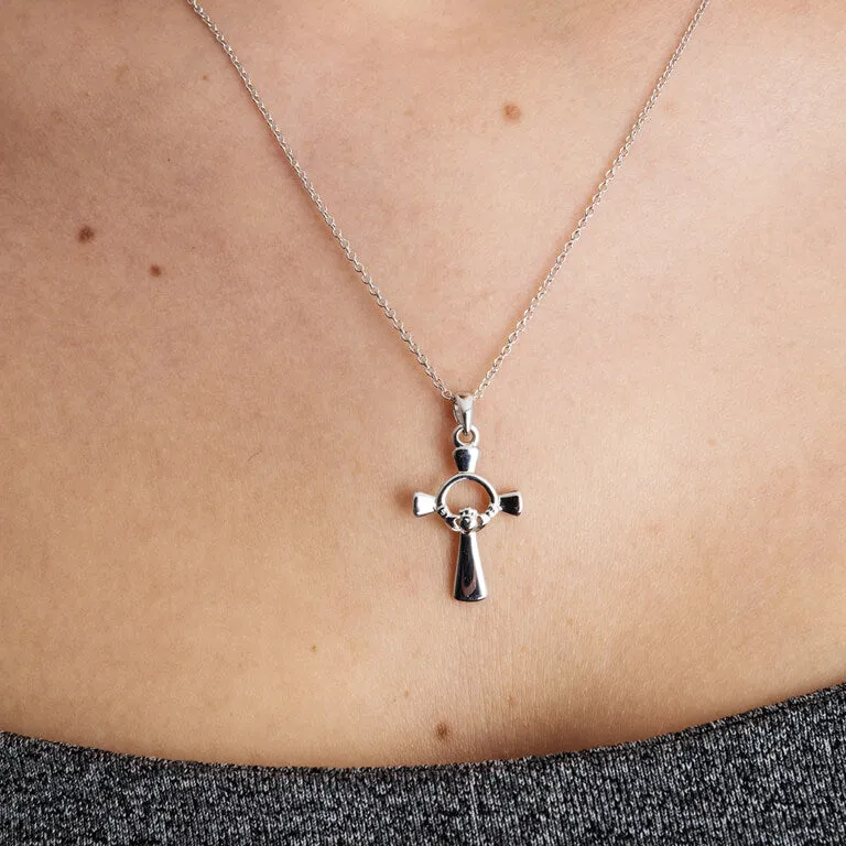 Sterling Silver Claddagh Cross
