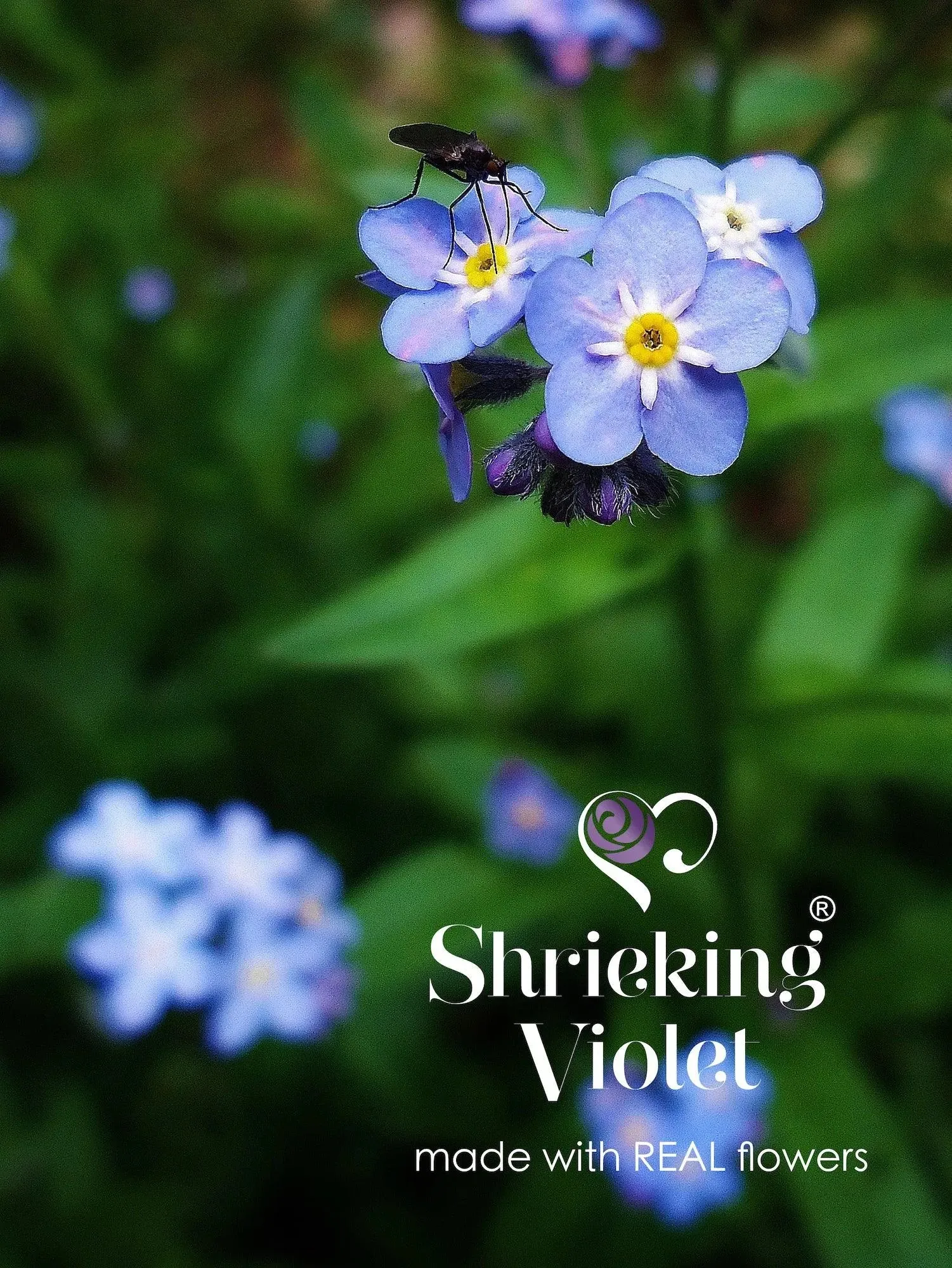 Sterling Silver Full Moon Pendant Necklace - Mixed Flowers