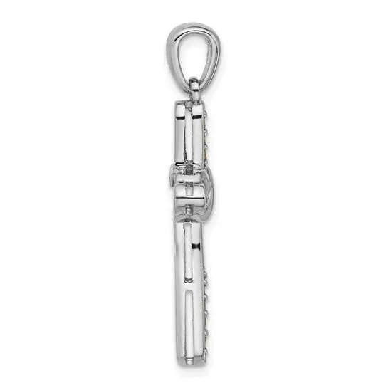 Sterling Silver Gemstone Infinity Cross Pendants