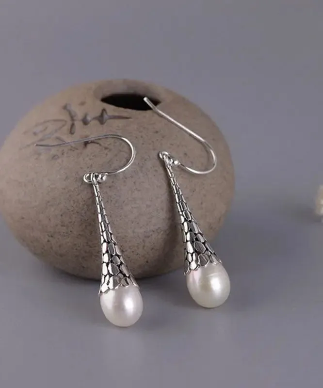 Sterling Silver Pearl Drop Earrings