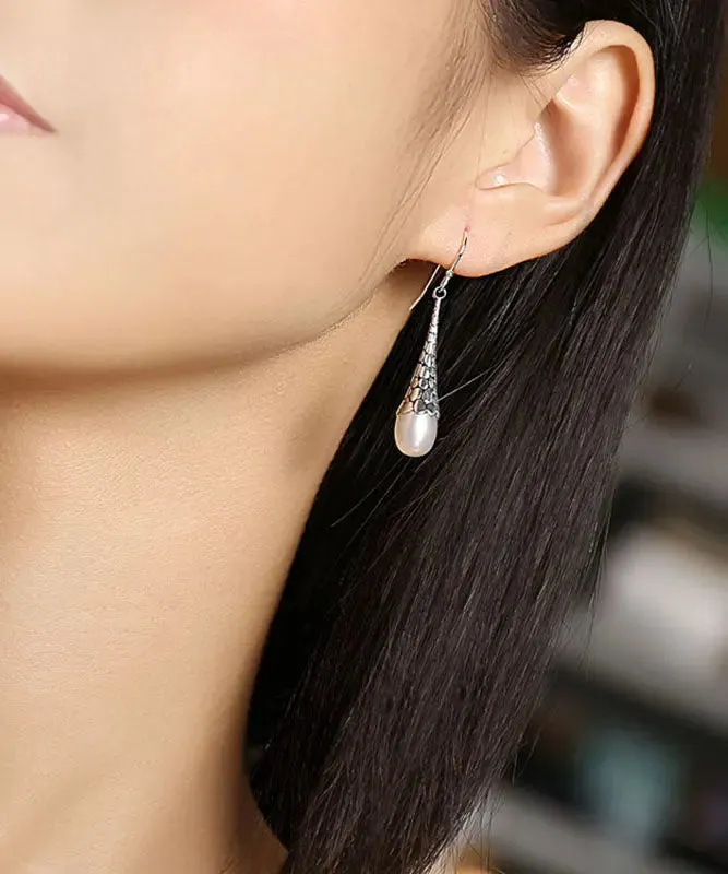 Sterling Silver Pearl Drop Earrings