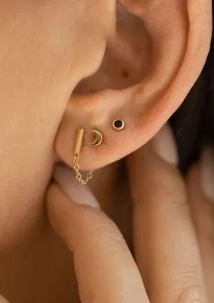 The Land of Salt - Bar Chain Stud Earrings