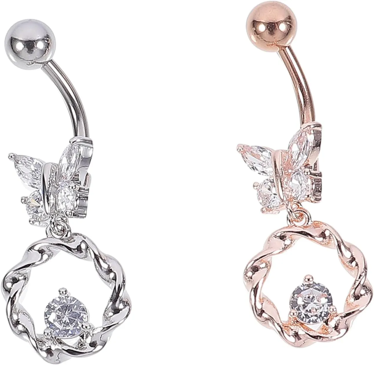 Titanium Belly Button Ring Belly Button Jewelry Gold Plated Piercing Accessories for Women