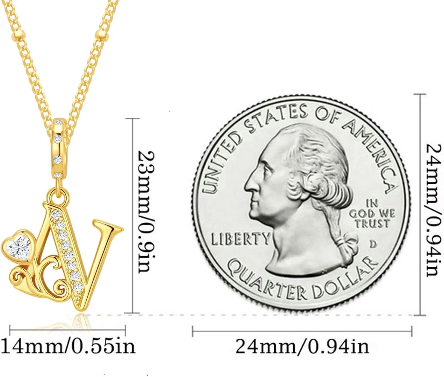 TIZU Initial Necklaces for Women - Dainty 14K Gold Plated Letter Pendant Necklace Trendy Personalized Initial A-Z Necklaces Jewelry Gift