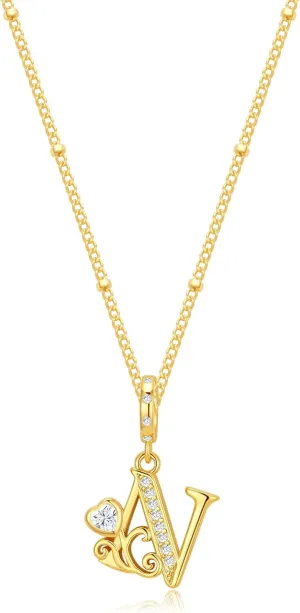 TIZU Initial Necklaces for Women - Dainty 14K Gold Plated Letter Pendant Necklace Trendy Personalized Initial A-Z Necklaces Jewelry Gift