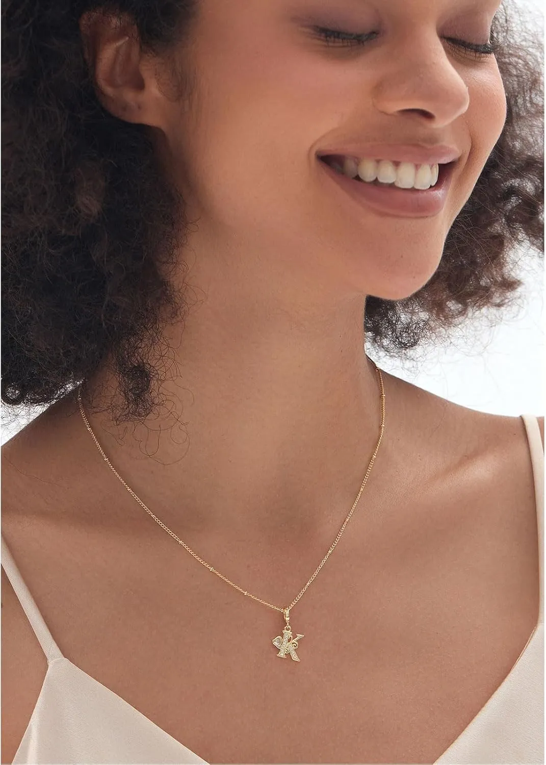 TIZU Initial Necklaces for Women - Dainty 14K Gold Plated Letter Pendant Necklace Trendy Personalized Initial A-Z Necklaces Jewelry Gift
