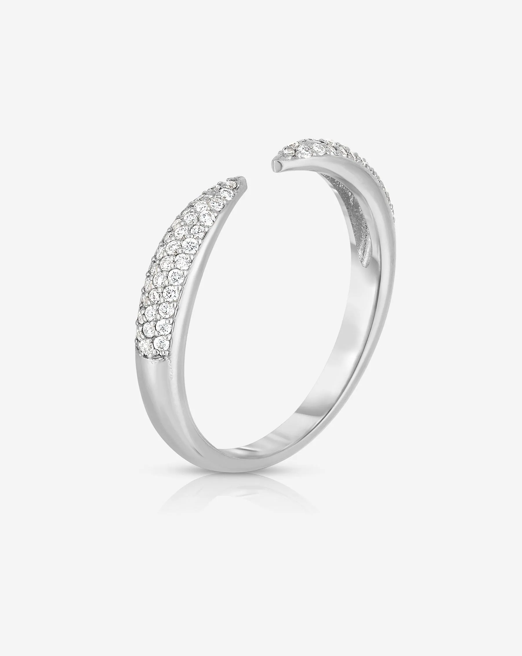 Triple Row Diamond Claw Ring