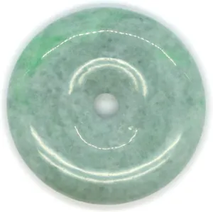 Type A Certified Jadeite Jade Necklace Pendant Disc Series med