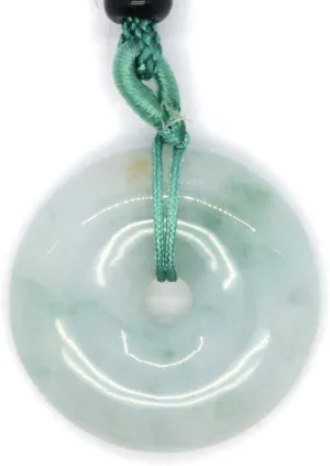 Type A Certified Jadeite Jade Necklace Pendant Disc Series std