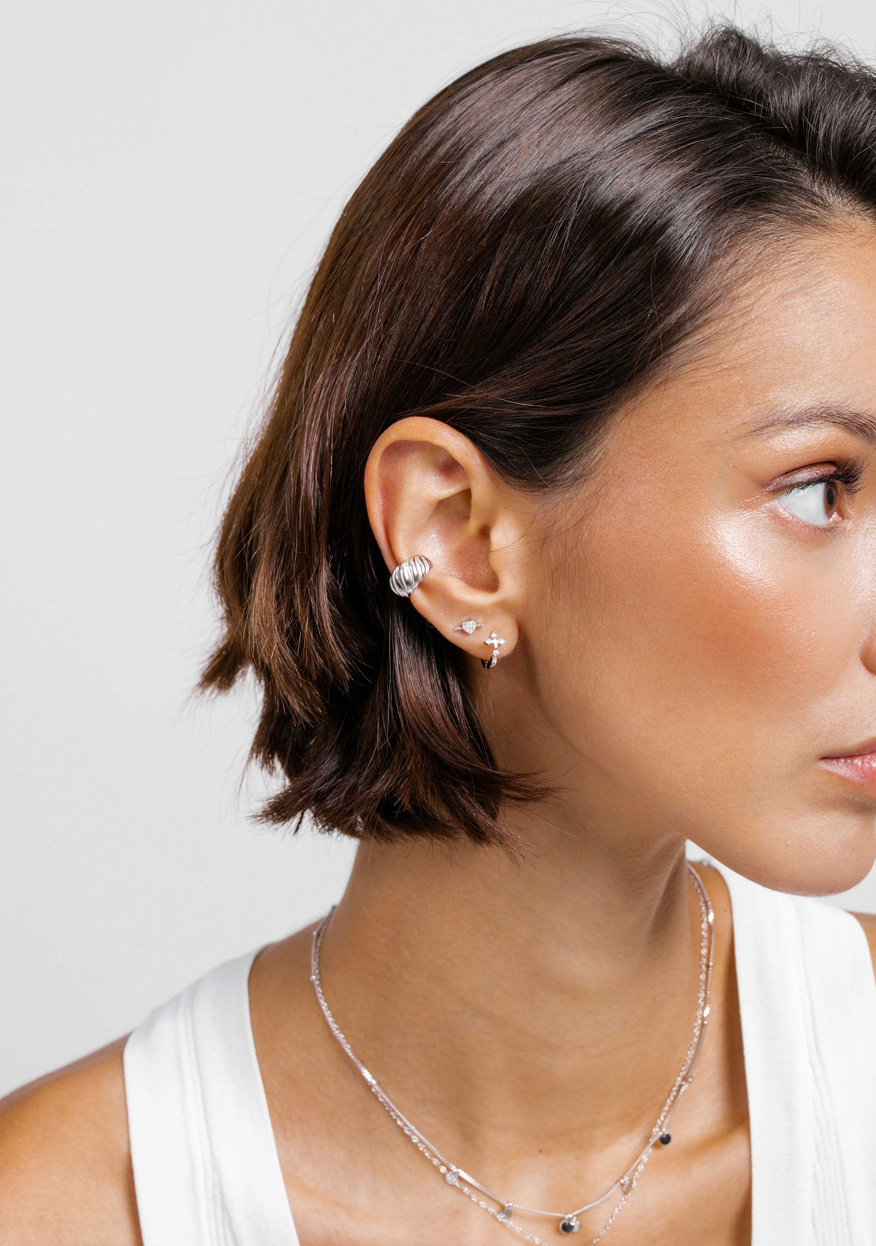 Victory Hoop Piercing Silver