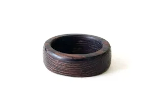 Wenge wood ring, Engraved wood ring, Black ring, Mens promise ring, Rustic engagement ring, Promise ring for Him, Simple wedding band, 5th wedding anniversary gift, Date ring, Self love ring