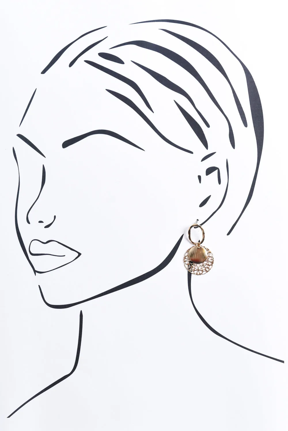Wynna Gold Disc Earrings